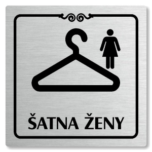 Šatna ženy, 80x80mm, stříbrná, Texas